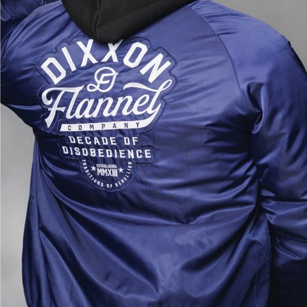 DIXXON Flannel Co. Blue Varsity Pastime Jacket Large NWT